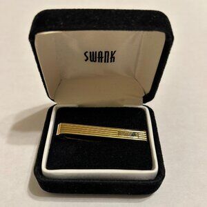 Swank Gold Coloured Tie Clip in Original Box